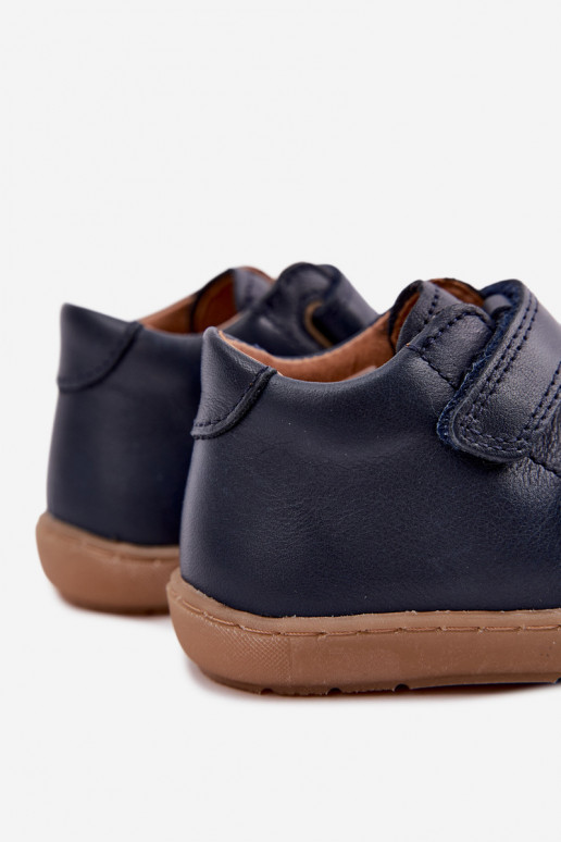 Donkerblauwe leren kinderschoenen Barefoot Froddo G2130328