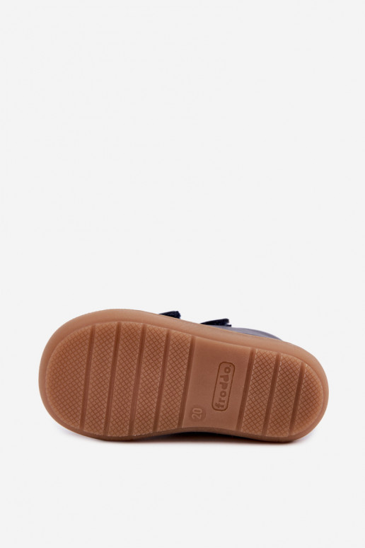 Donkerblauwe leren kinderschoenen Barefoot Froddo G2130328