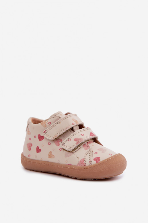 Zandkleurige leren kinderschoenen Barefoot Froddo G2130328-64