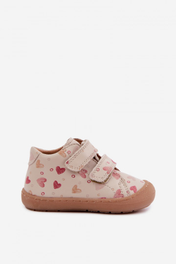 Zandkleurige leren kinderschoenen Barefoot Froddo G2130328-64 2