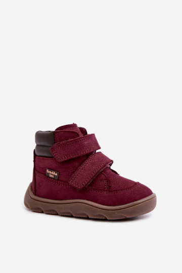 Bordeauxkleurige leren kinderschoenen Barefoot Froddo G2110150-9