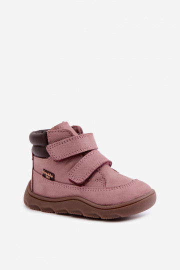 Roze leren kinderschoenen Barefoot Froddo G2110150-5