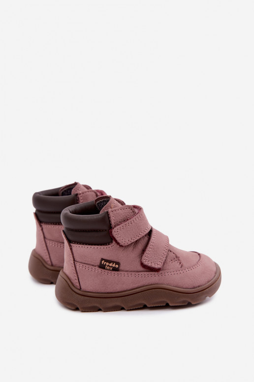 Roze leren kinderschoenen Barefoot Froddo G2110150-5
