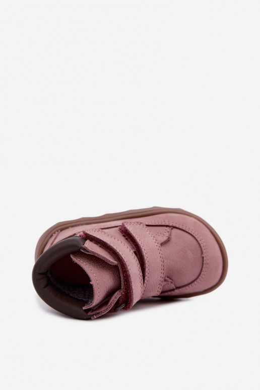 Roze leren kinderschoenen Barefoot Froddo G2110150-5