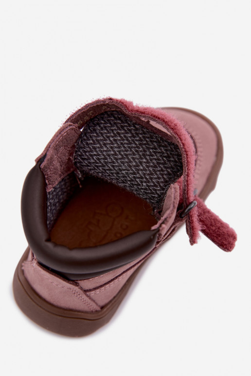 Roze leren kinderschoenen Barefoot Froddo G2110150-5
