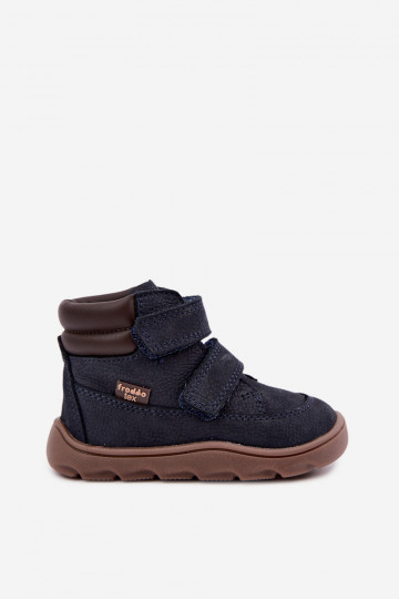 Donkerblauwe leren kinderschoenen Barefoot Froddo G2110150 2
