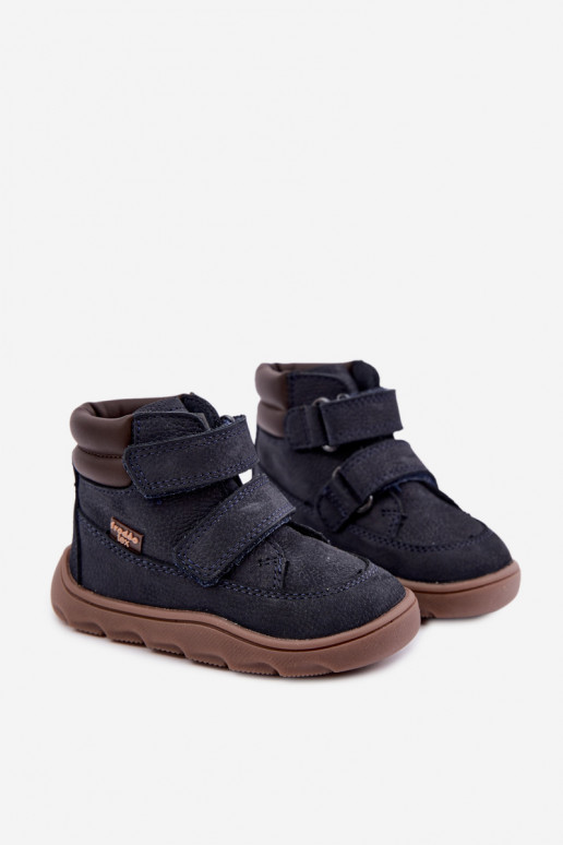Donkerblauwe leren kinderschoenen Barefoot Froddo G2110150