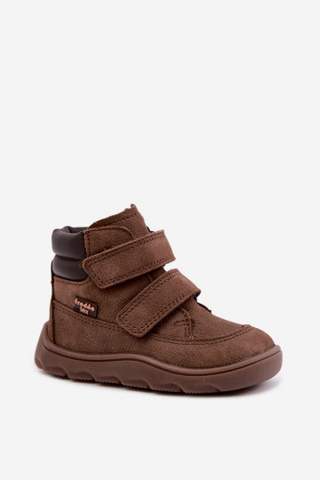 Bruine leren kinderschoenen Barefoot Froddo G2110150-13