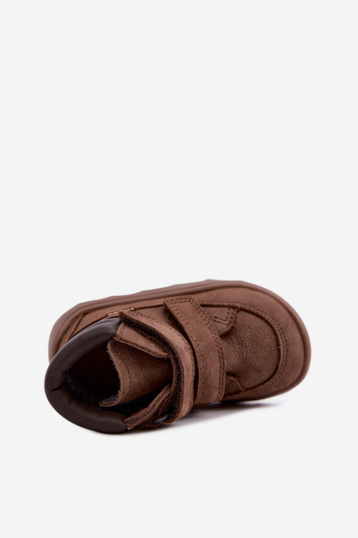 Bruine leren kinderschoenen Barefoot Froddo G2110150-13