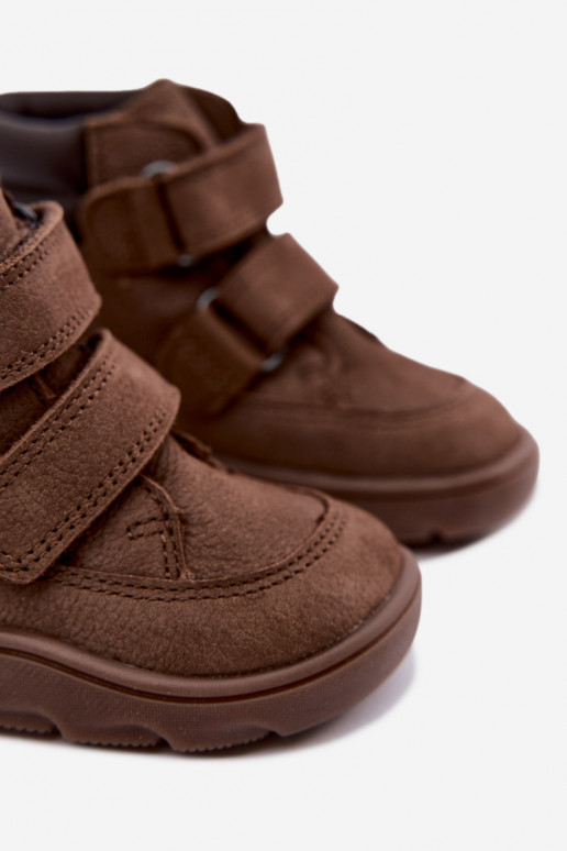 Bruine leren kinderschoenen Barefoot Froddo G2110150-13