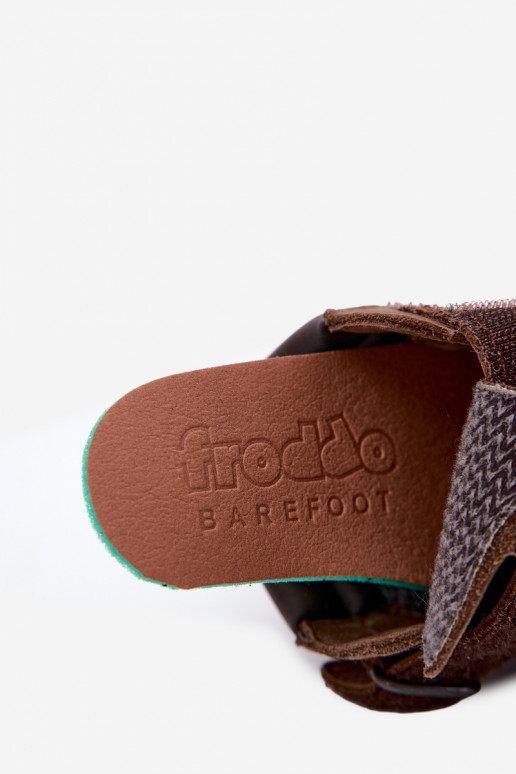 Bruine leren kinderschoenen Barefoot Froddo G2110150-13