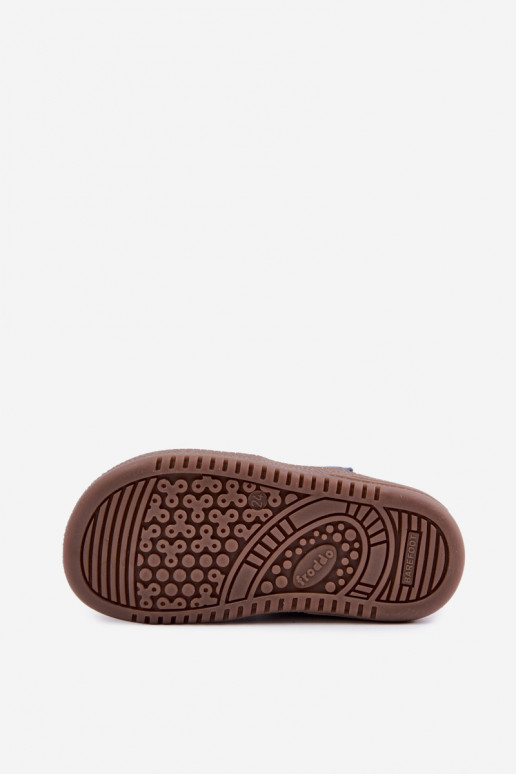 Donkerblauwe kindersuède schoenen Barefoot Froddo G2110157