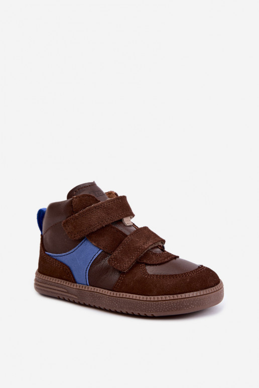 Bruine kindersuède schoenen Barefoot Froddo G2110157-1