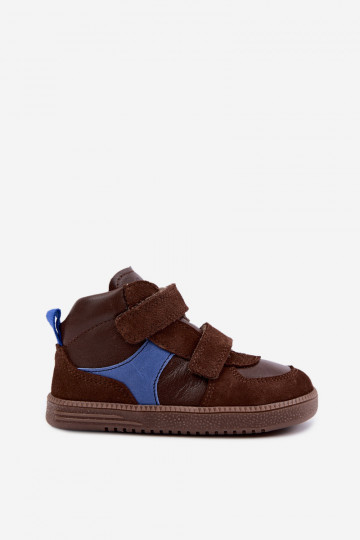 Bruine kindersuède schoenen Barefoot Froddo G2110157-1 2