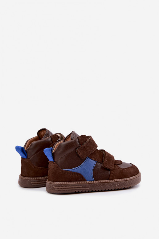 Bruine kindersuède schoenen Barefoot Froddo G2110157-1