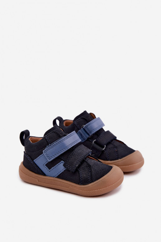 Donkerblauwe leren kinderschoenen Barefoot Froddo G2130380