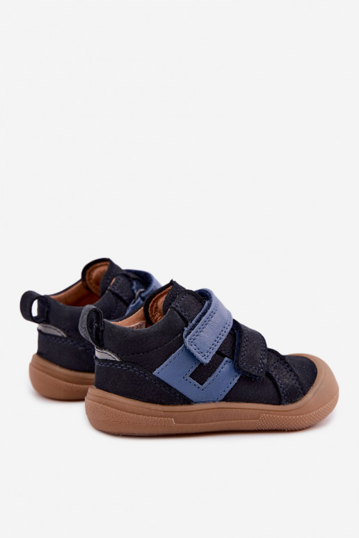 Donkerblauwe leren kinderschoenen Barefoot Froddo G2130380