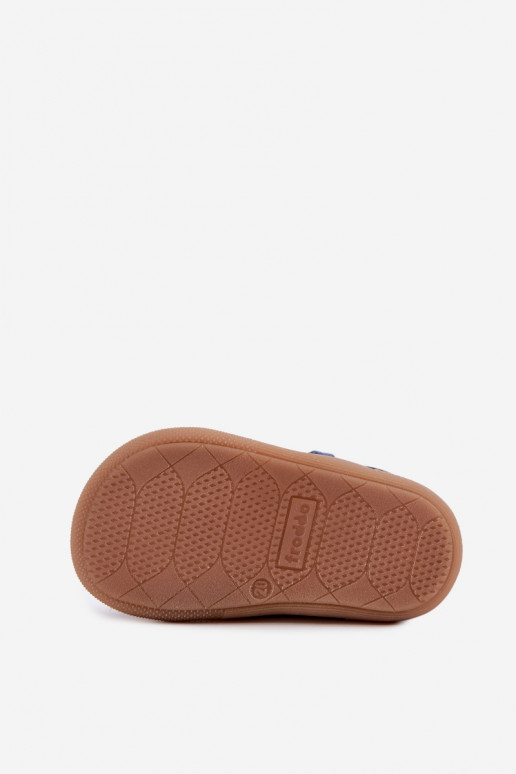 Donkerblauwe leren kinderschoenen Barefoot Froddo G2130380