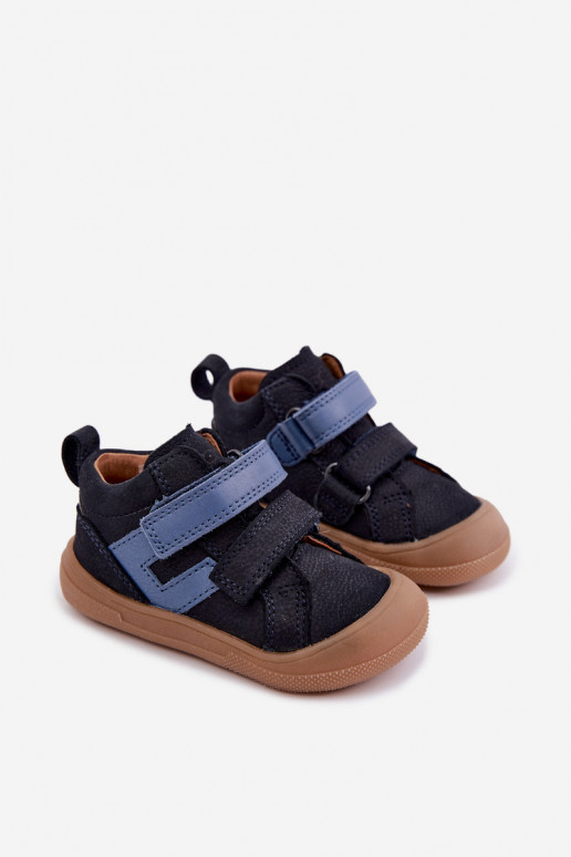 Donkerblauwe leren kinderschoenen Barefoot Froddo G2130380