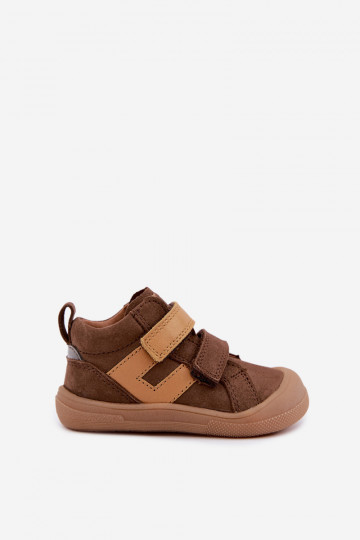 Bruine leren kinderschoenen Barefoot Froddo G2130380-2 2