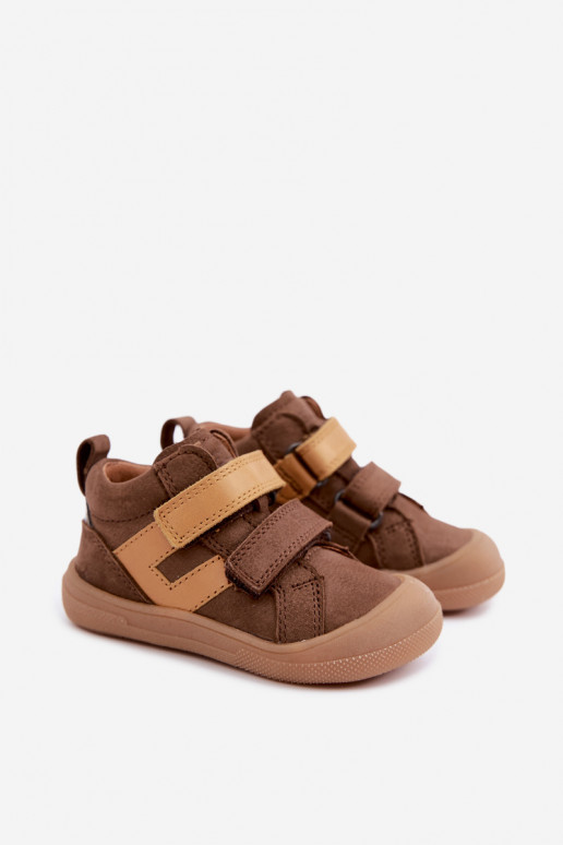Bruine leren kinderschoenen Barefoot Froddo G2130380-2