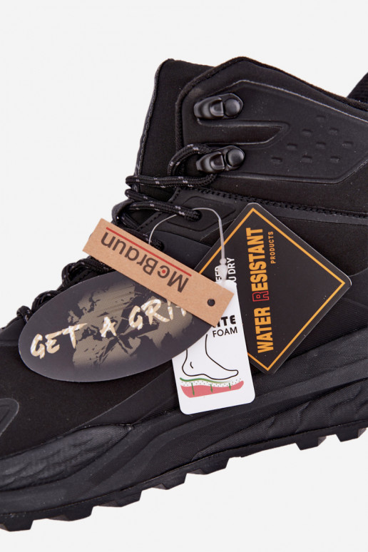 Geïsoleerde wandelschoenen voor mannen waterdicht in zwart Koby