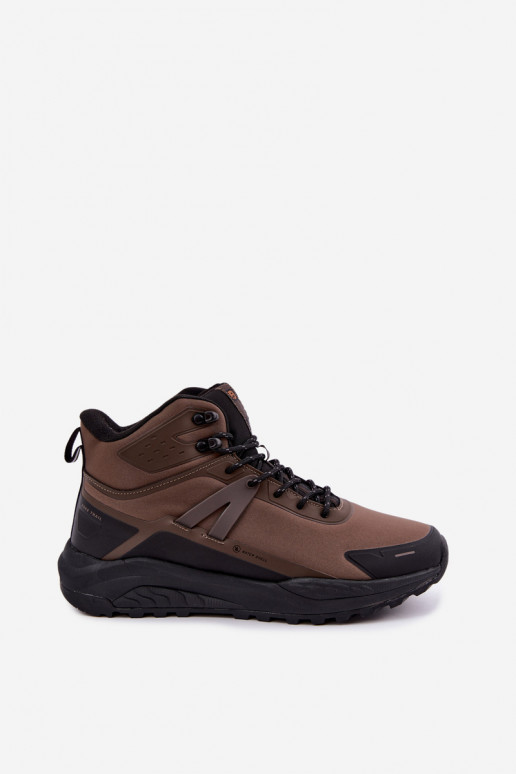 Geïsoleerde wandelschoenen voor mannen waterdicht in bruin Koby