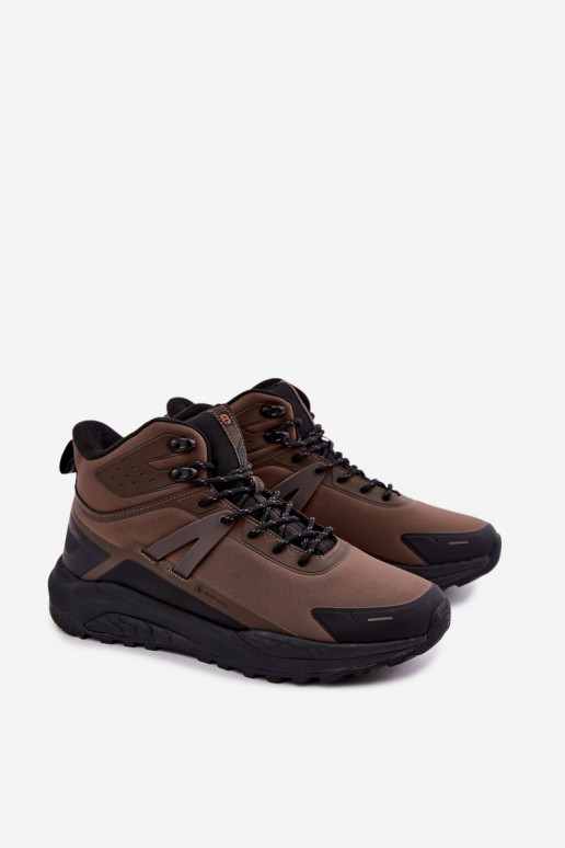 Geïsoleerde wandelschoenen voor mannen waterdicht in bruin Koby