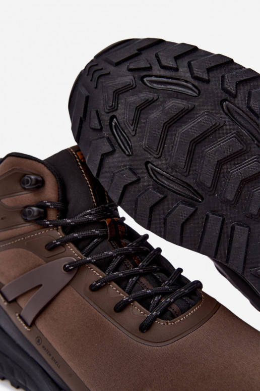 Geïsoleerde wandelschoenen voor mannen waterdicht in bruin Koby