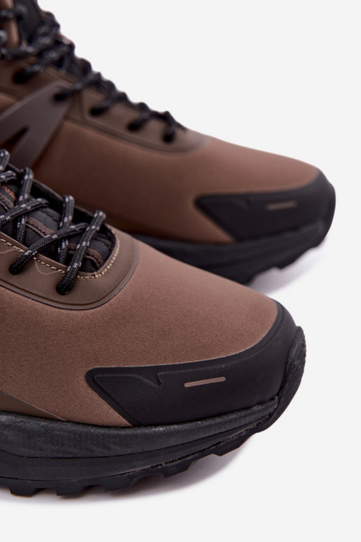 Geïsoleerde wandelschoenen voor mannen waterdicht in bruin Koby