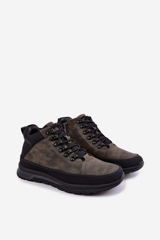 Geïsoleerde wandelschoenen voor mannen in grijs Nivelle
