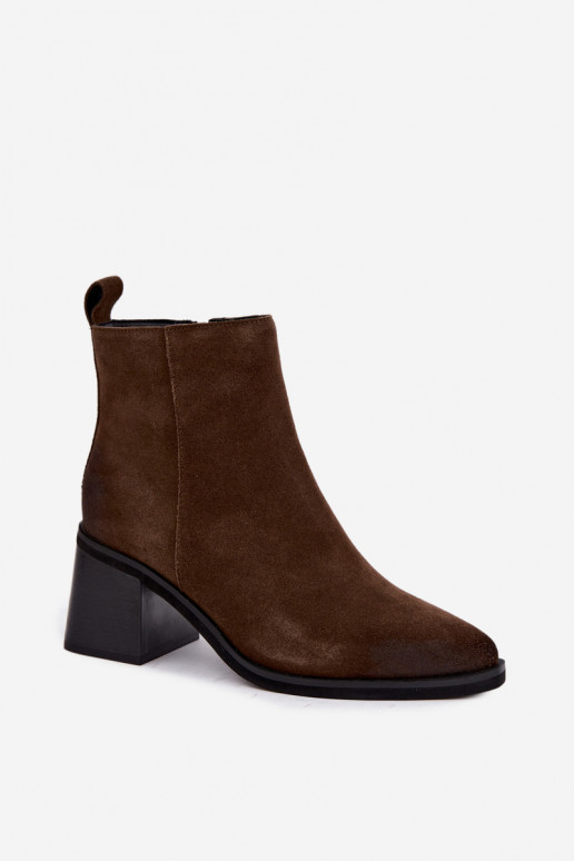Geïsoleerde enkellaarsjes met hakken Vinceza 133100 khaki