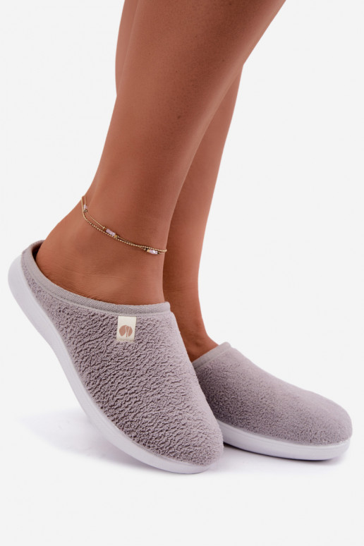 Grijze dames huisslippers Inblu EC000102