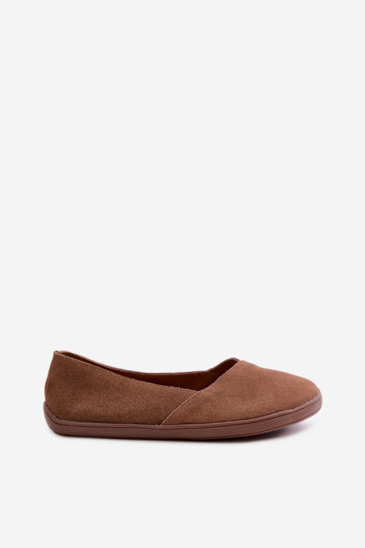 Barefoot ballerina's van faux suede in bruin Mirelia