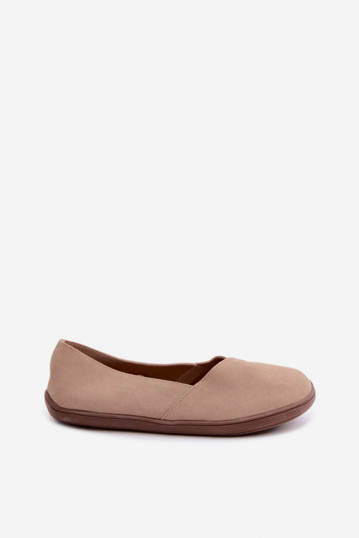 Warme dames ballerina's van faux suede Mirelia