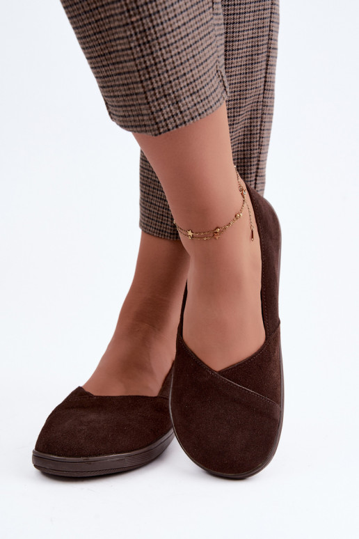 Dames ballerina's van faux suede Mirelia