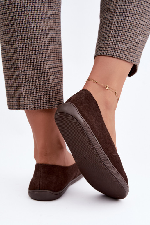 Dames ballerina's van faux suede Mirelia