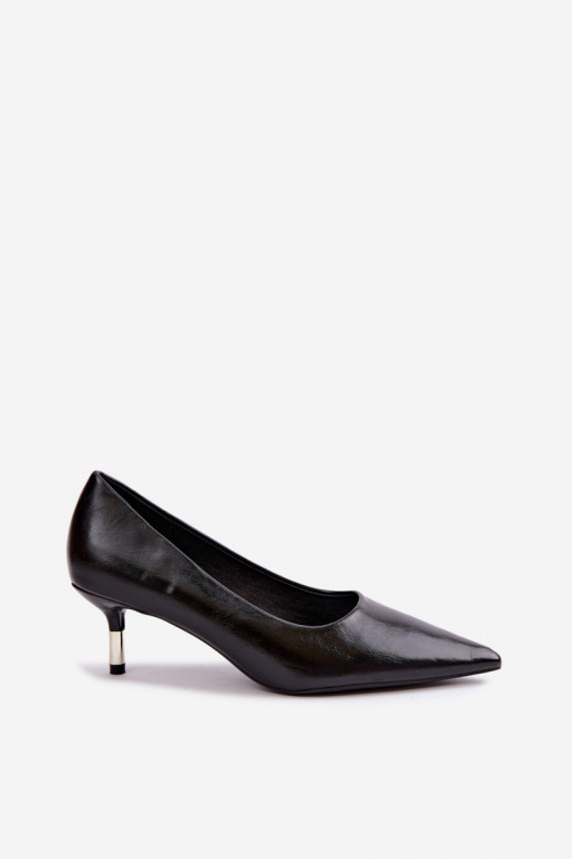 Schoenen met lage hakken in zwart Pelina