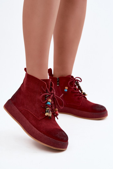 Geïsoleerde laarzen van faux suede Artiker in bordeaux 2