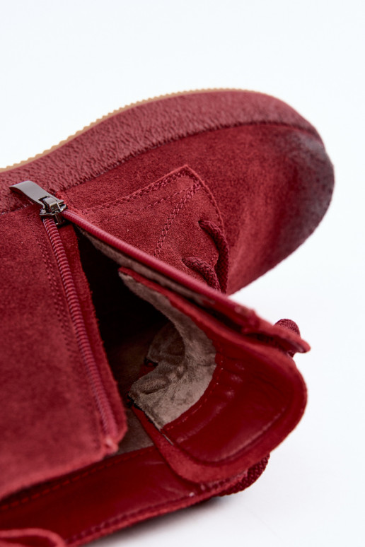 Leer Suede schoenen Dames opInarmen Artiker 59C1131 bordeaux