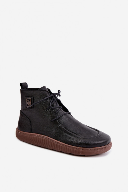 Dames warme Barefoot schoenen Zazoo 3077 in zwarte kleur