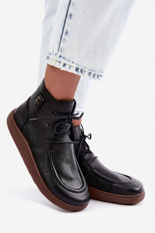 Dames warme Barefoot schoenen Zazoo 3077 in zwarte kleur