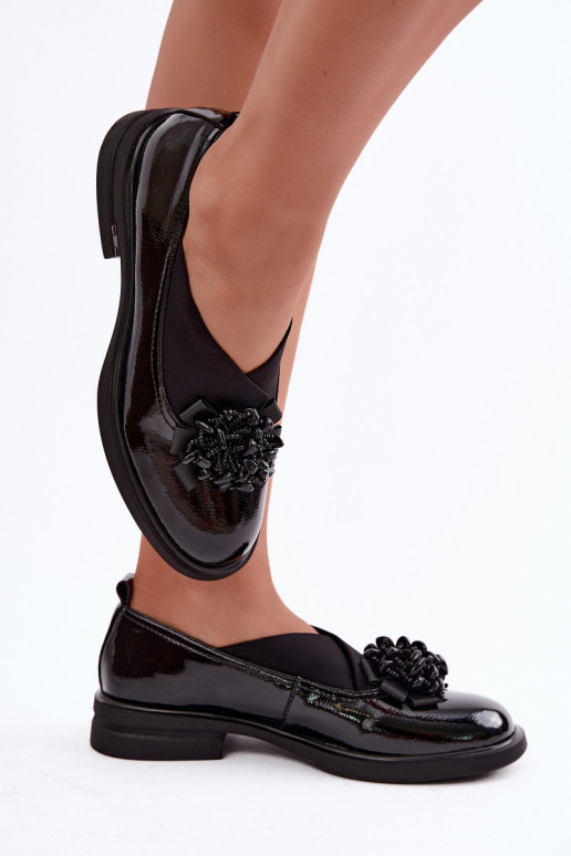 Leer schoenen Dames met ornamenten T.Sokolski S2 J26-271 met lakeffect zInart