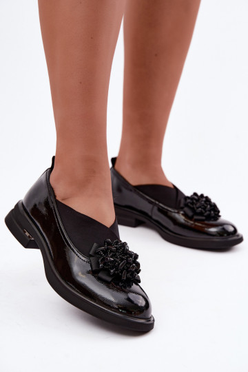 Leer schoenen Dames met ornamenten T.Sokolski S2 J26-271 met lakeffect zInart 2