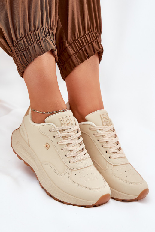 Dames sportieve schoenen Big Star RR274630 HI-POLY SYSTEM zandkleur