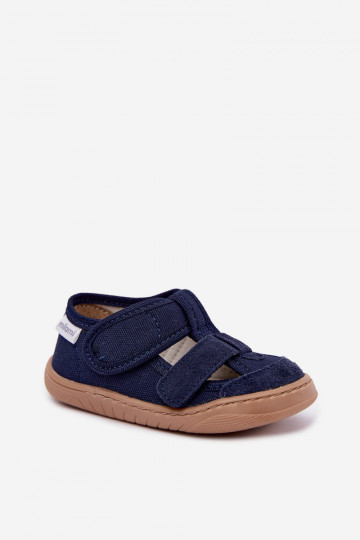 Kinderpantoffels Barefoot Milami in donkerblauw Lumi