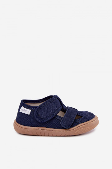 Kinderpantoffels Barefoot Milami in donkerblauw Lumi 2