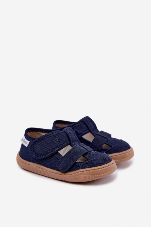 Kinderpantoffels Barefoot Milami in donkerblauw Lumi