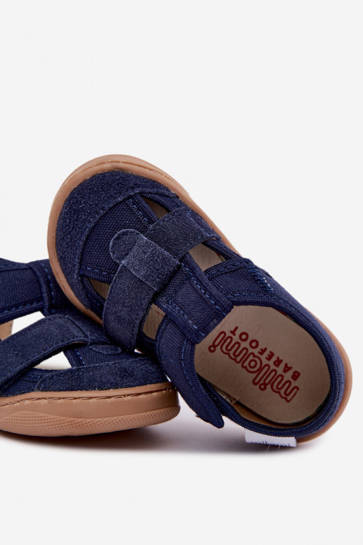 Kinderpantoffels Barefoot Milami in donkerblauw Lumi