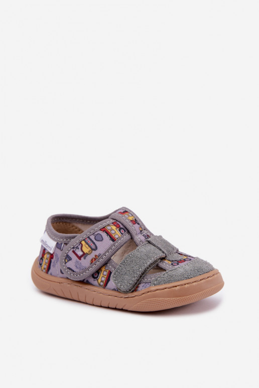 Kinderpantoffels Barefoot Milami in grijs Lumi
